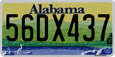 AL license plate 56DX437