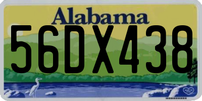 AL license plate 56DX438