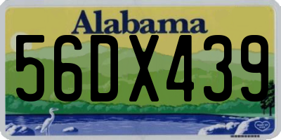 AL license plate 56DX439