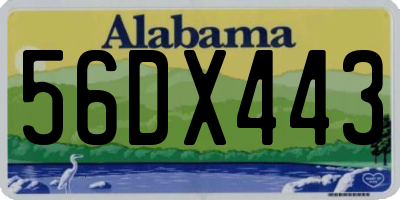 AL license plate 56DX443