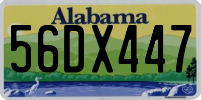 AL license plate 56DX447