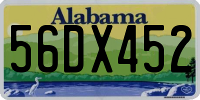 AL license plate 56DX452