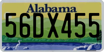 AL license plate 56DX455