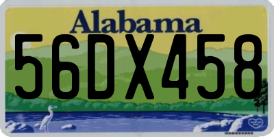 AL license plate 56DX458