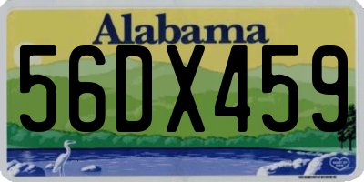 AL license plate 56DX459