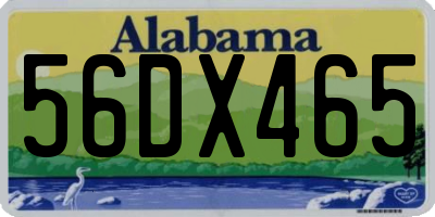 AL license plate 56DX465