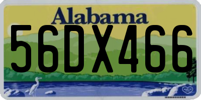 AL license plate 56DX466