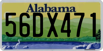 AL license plate 56DX471
