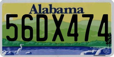 AL license plate 56DX474