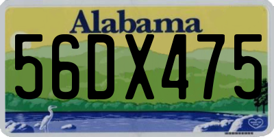 AL license plate 56DX475