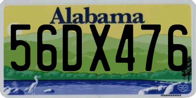 AL license plate 56DX476