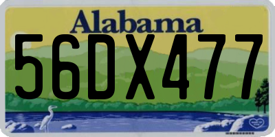 AL license plate 56DX477