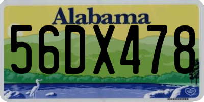AL license plate 56DX478