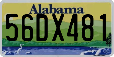 AL license plate 56DX481