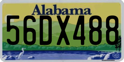 AL license plate 56DX488