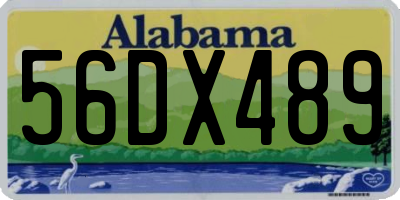 AL license plate 56DX489
