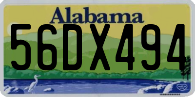 AL license plate 56DX494