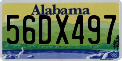 AL license plate 56DX497