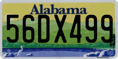 AL license plate 56DX499