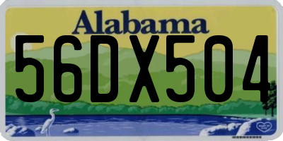 AL license plate 56DX504