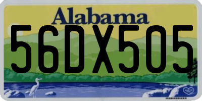 AL license plate 56DX505