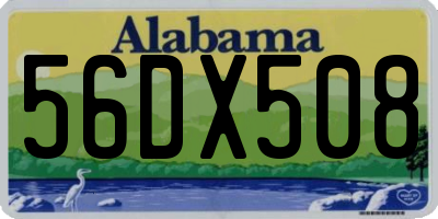 AL license plate 56DX508