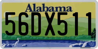 AL license plate 56DX511