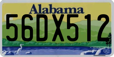 AL license plate 56DX512