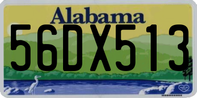 AL license plate 56DX513