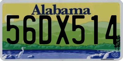 AL license plate 56DX514