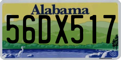 AL license plate 56DX517
