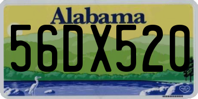 AL license plate 56DX520
