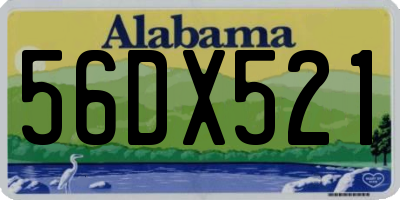 AL license plate 56DX521
