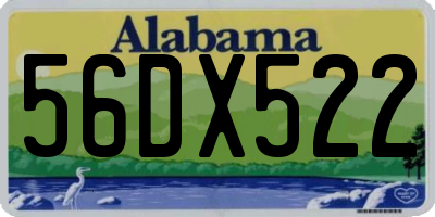 AL license plate 56DX522
