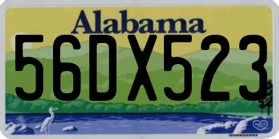 AL license plate 56DX523