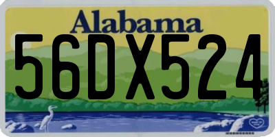 AL license plate 56DX524