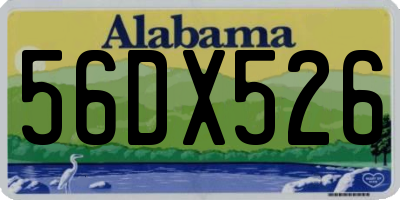AL license plate 56DX526