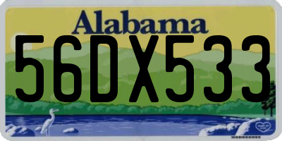 AL license plate 56DX533