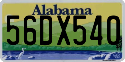 AL license plate 56DX540