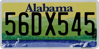 AL license plate 56DX545
