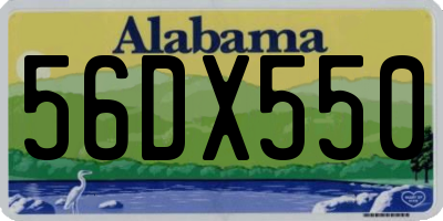 AL license plate 56DX550