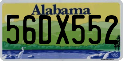 AL license plate 56DX552