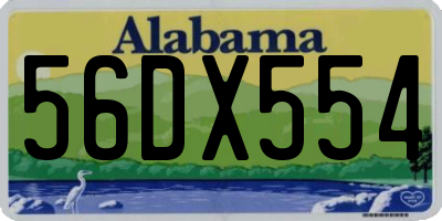 AL license plate 56DX554