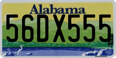 AL license plate 56DX555