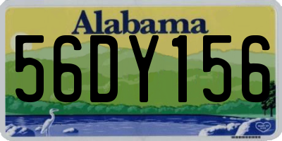 AL license plate 56DY156