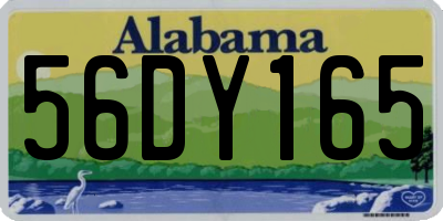 AL license plate 56DY165