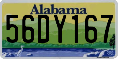 AL license plate 56DY167