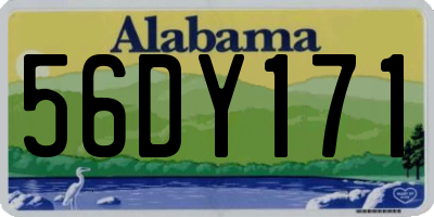 AL license plate 56DY171