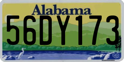 AL license plate 56DY173