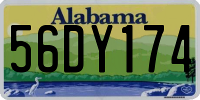 AL license plate 56DY174